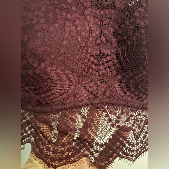 Pink by Victoria’s Secret Womens Small D/DD Padded Push Up Bralette Lace Purple - Picture 2 of 9